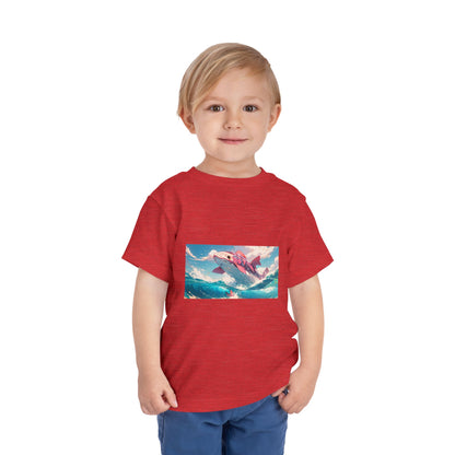 Colorful Dolphin Toddler Tee, Cute Kids T-Shirt, Summer Gift, Beachwear, Fun Playtime Shirt, Ocean Vibe Apparel