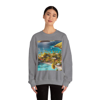 Tropical Paradise Sweatshirt, Cozy Crewneck for Beach Lovers, Perfect for Travel, Summer Vibes, Gift for Friends