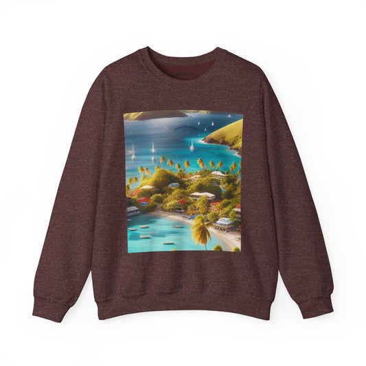 Tropical Paradise Sweatshirt, Cozy Crewneck for Beach Lovers, Perfect for Travel, Summer Vibes, Gift for Friends