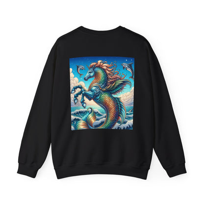 Ocean-Inspired Graphic Sweatshirt, Seaside Cozy Crewneck, Beach Vibes Clothing, Artwork Sweatshirt, Ideal Gift for Ocean Lovers