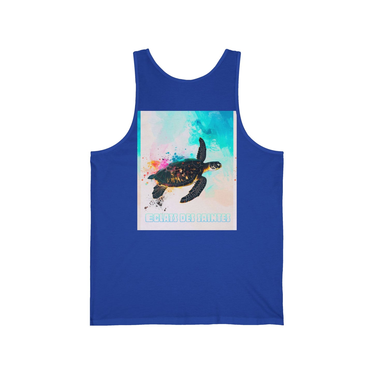 Underwater Turtle Art Unisex Jersey Tank, Beachwear, Summer Fashion, Eco-Friendly Gift, Ocean Lover Apparel, Vacation Essentials