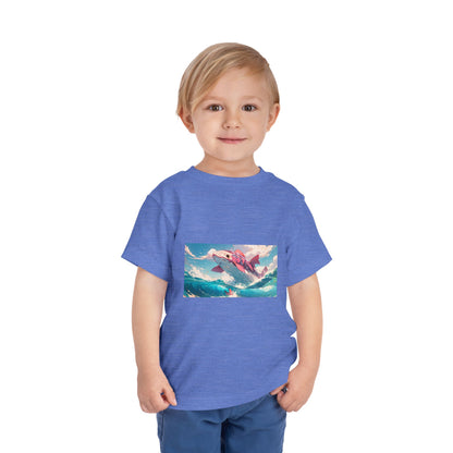 Colorful Dolphin Toddler Tee, Cute Kids T-Shirt, Summer Gift, Beachwear, Fun Playtime Shirt, Ocean Vibe Apparel