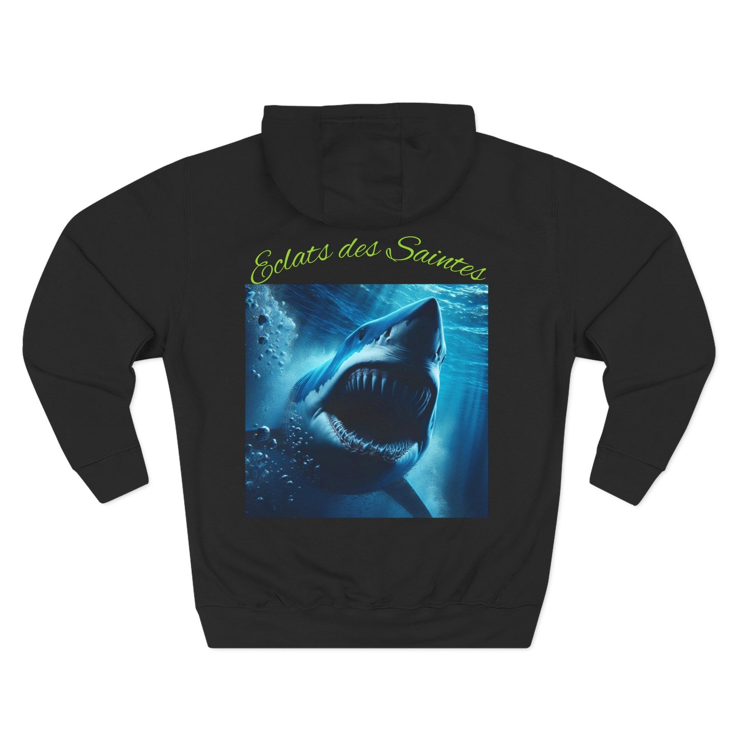 Sweat à capuche en polaire à motif requin - Ambiance océanique douillette, cadeau pour amoureux de la nature, tenue décontractée, style estival, vêtements pour passionnés de requins