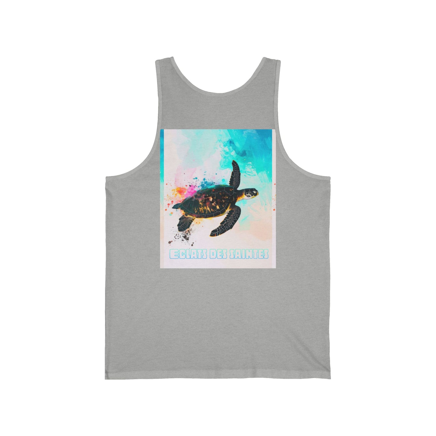 Underwater Turtle Art Unisex Jersey Tank, Beachwear, Summer Fashion, Eco-Friendly Gift, Ocean Lover Apparel, Vacation Essentials