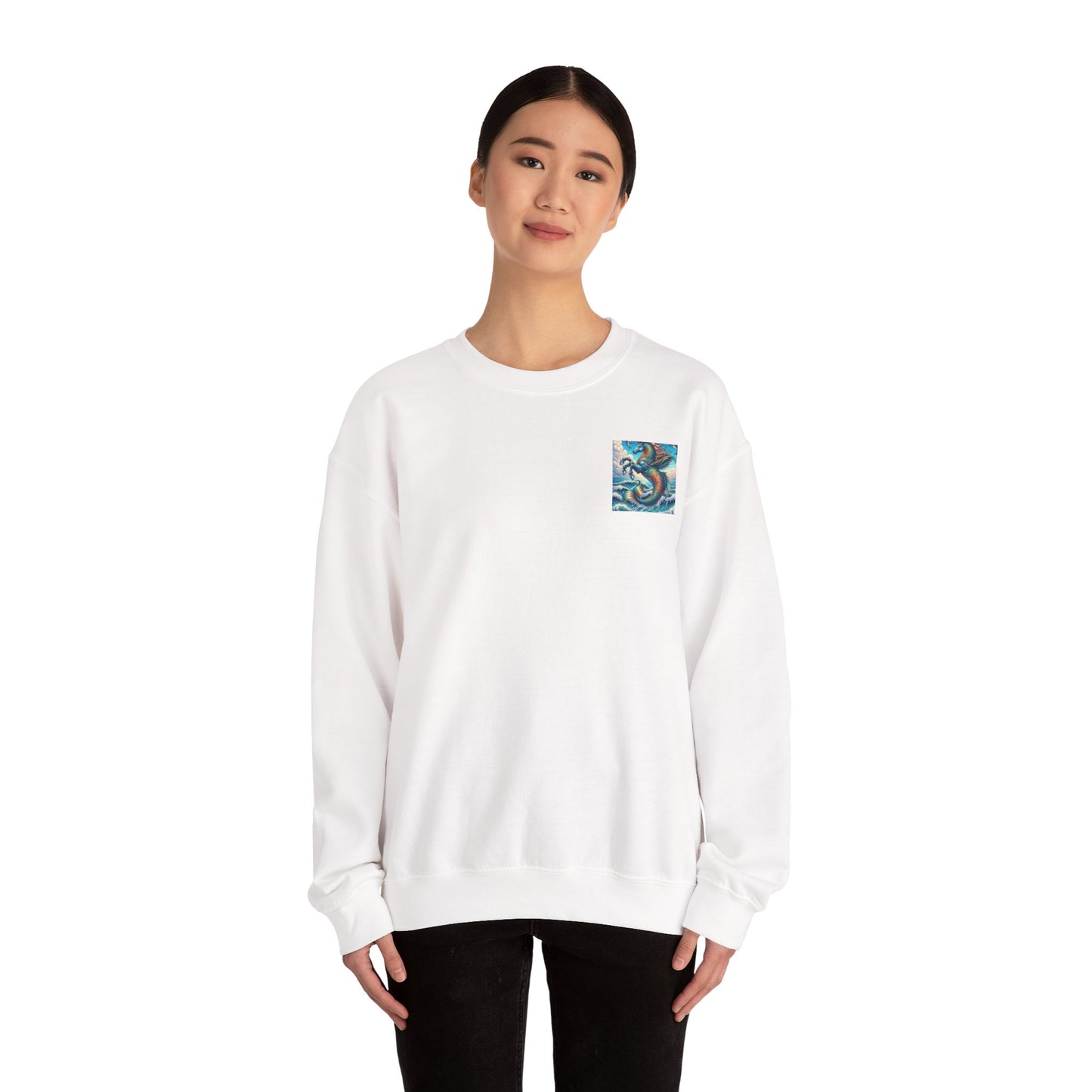 Ocean-Inspired Graphic Sweatshirt, Seaside Cozy Crewneck, Beach Vibes Clothing, Artwork Sweatshirt, Ideal Gift for Ocean Lovers