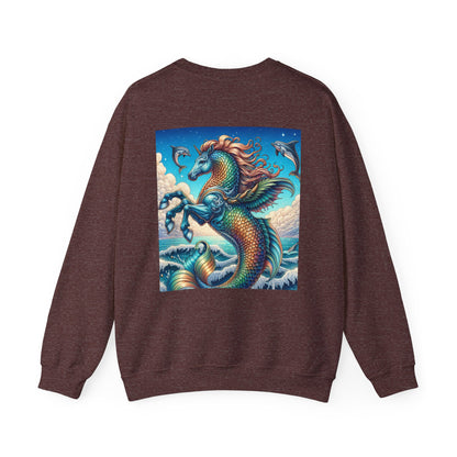 Ocean-Inspired Graphic Sweatshirt, Seaside Cozy Crewneck, Beach Vibes Clothing, Artwork Sweatshirt, Ideal Gift for Ocean Lovers