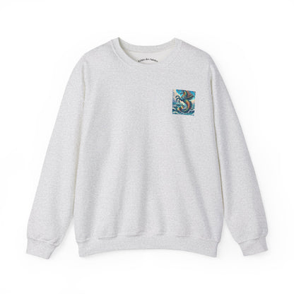 Ocean-Inspired Graphic Sweatshirt, Seaside Cozy Crewneck, Beach Vibes Clothing, Artwork Sweatshirt, Ideal Gift for Ocean Lovers
