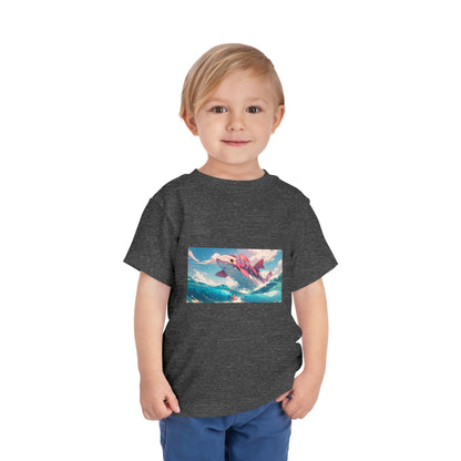 Colorful Dolphin Toddler Tee, Cute Kids T-Shirt, Summer Gift, Beachwear, Fun Playtime Shirt, Ocean Vibe Apparel