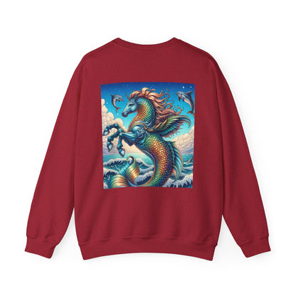 Ocean-Inspired Graphic Sweatshirt, Seaside Cozy Crewneck, Beach Vibes Clothing, Artwork Sweatshirt, Ideal Gift for Ocean Lovers
