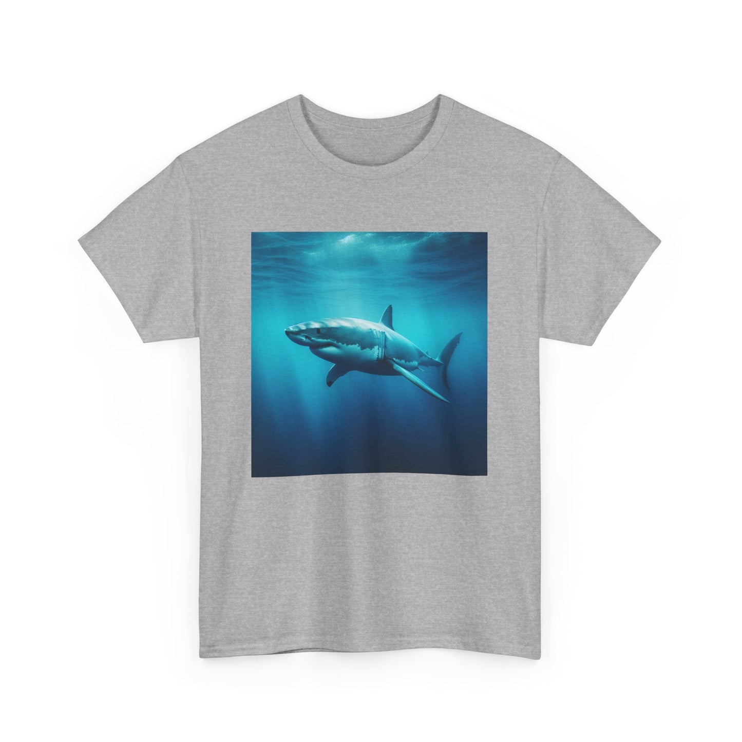 T-shirt Requin Ocean Vibes | T-shirt unisexe en coton épais, vêtement de plage, motif vie marine, cadeau unique pour les amoureux de l'océan, style estival
