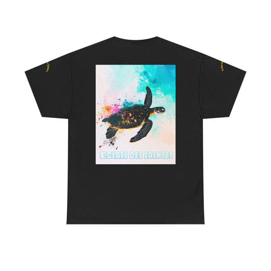 Colorful Turtle Graphic Tee, Unisex Beach Shirt, Ocean Lover Gift, Eco-Friendly Apparel, Summer Casual Wear