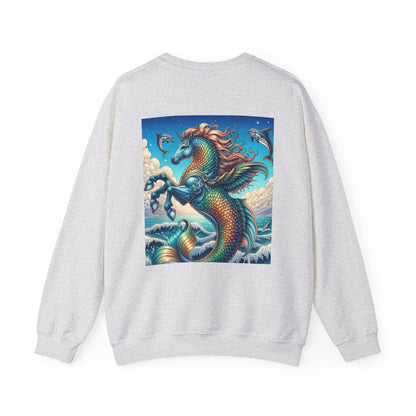 Ocean-Inspired Graphic Sweatshirt, Seaside Cozy Crewneck, Beach Vibes Clothing, Artwork Sweatshirt, Ideal Gift for Ocean Lovers