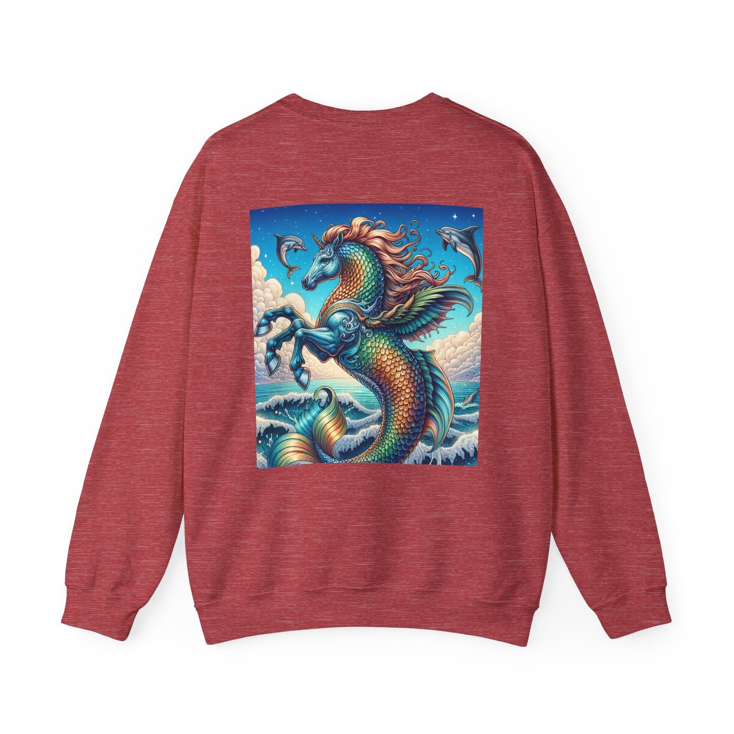 Ocean-Inspired Graphic Sweatshirt, Seaside Cozy Crewneck, Beach Vibes Clothing, Artwork Sweatshirt, Ideal Gift for Ocean Lovers