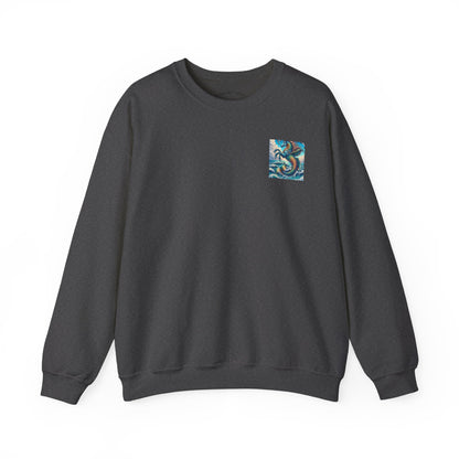 Ocean-Inspired Graphic Sweatshirt, Seaside Cozy Crewneck, Beach Vibes Clothing, Artwork Sweatshirt, Ideal Gift for Ocean Lovers