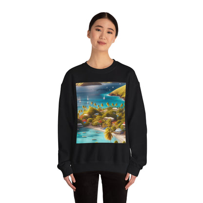 Tropical Paradise Sweatshirt, Cozy Crewneck for Beach Lovers, Perfect for Travel, Summer Vibes, Gift for Friends